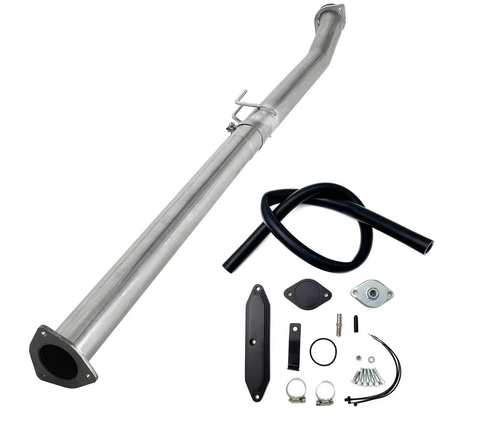 2011–2023 Ford Powerstroke 6.7L 4″ DPF & CAT Delete Pipe + EGR Cooler Delete Kit | F250 F350 F450
