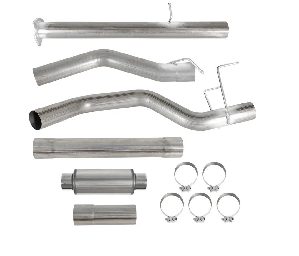 2013-2018 Dodge Ram Cummins 6.7L 4″ Downpipe-Back DPF Delete Exhaust w/ Muffler