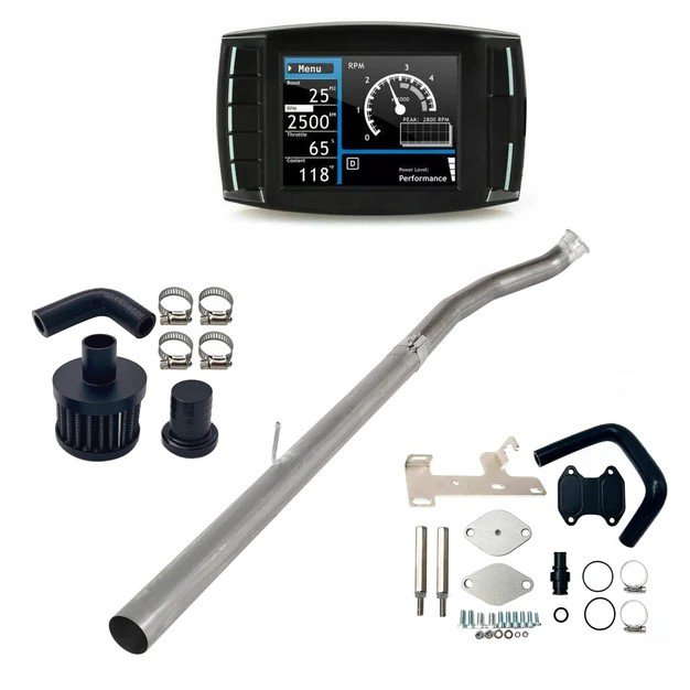 2010–2012 Ram Cummins 6.7L 4″ DPF DEF EGR CCV Delete Kit with Mini Maxx V1