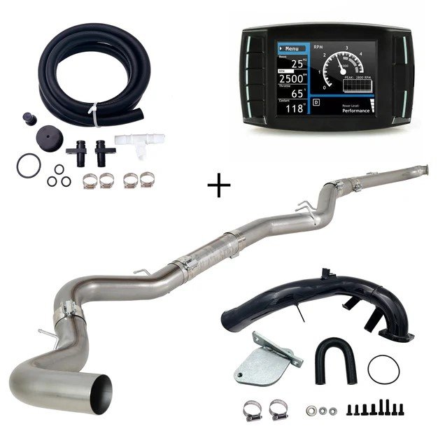 2007.5–2010 Duramax LMM 5″ DPF EGR CCV Delete Kit + Mini Maxx V2 Tuner