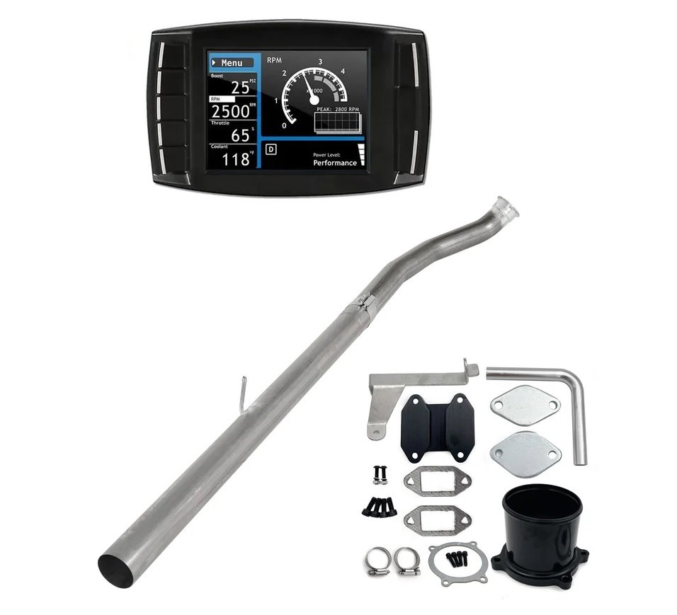 2007.5–2009 Ram Cummins 6.7L 4″ DPF/DEF/EGR Delete Kit + Mini Maxx V1 Tuner