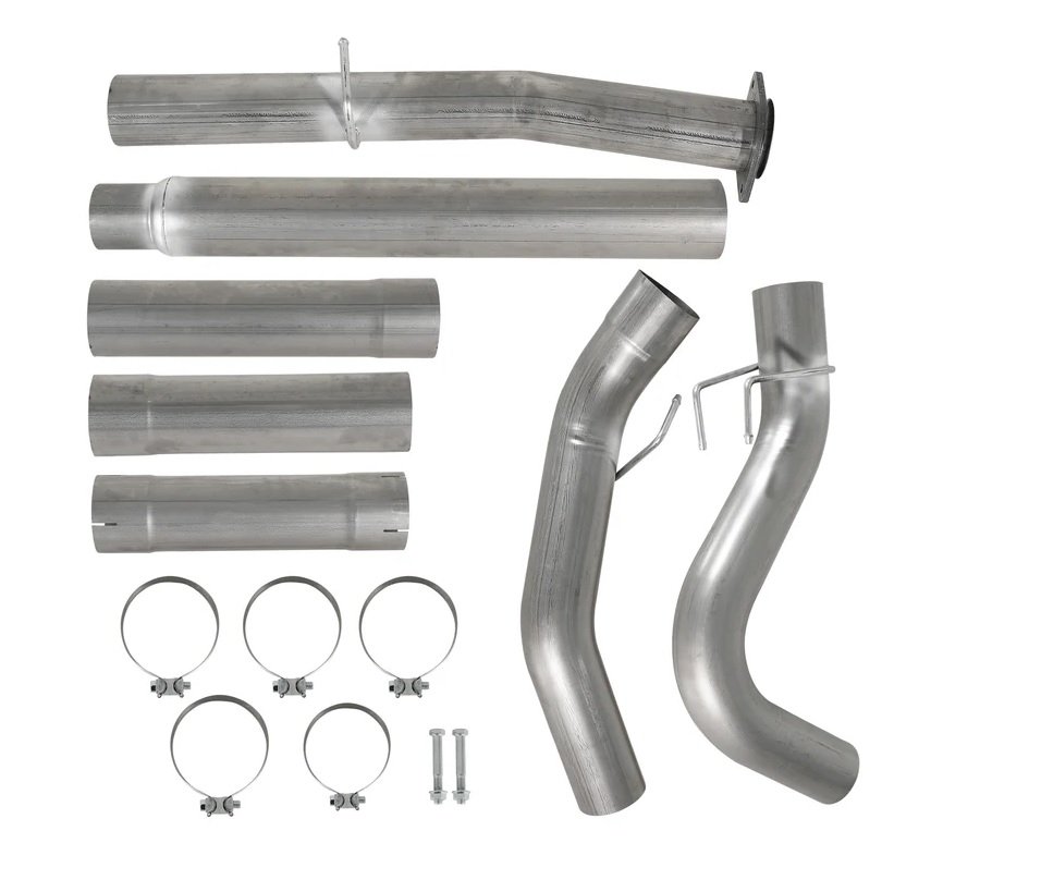 2008–2010 Ford 6.4L Powerstroke 5″ Downpipe-Back DPF Delete Exhaust w/ Muffler – Stainless T-409