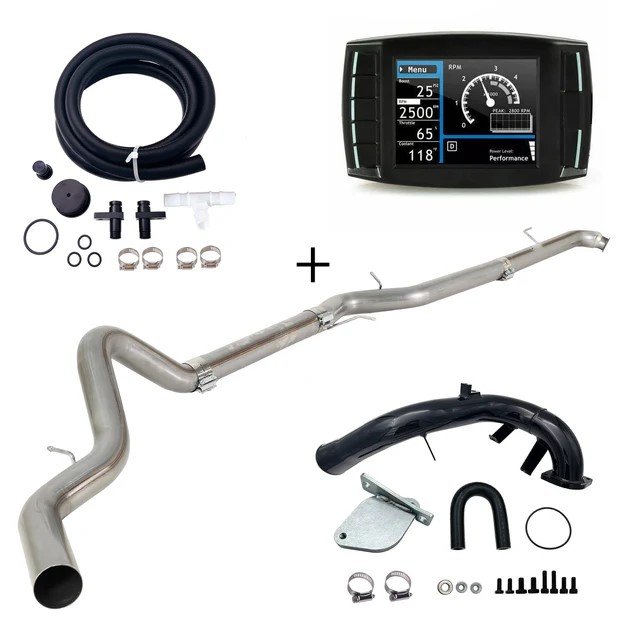 2007.5-2010 Duramax LMM 6.6L 4″ DPF EGR CCV Delete Kit | All-in-One Exhaust Upgrade