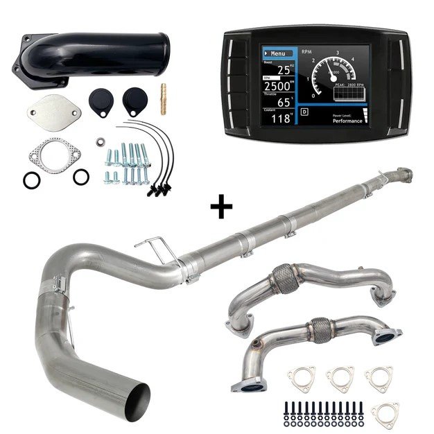 2008–2010 Ford Powerstroke 6.4L 5″ DPF DEF EGR Delete Kit with Mini Maxx V2