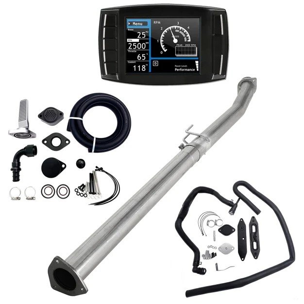2011-2019 Ford 6.7L Powerstroke 4″ DPF EGR DEF CCV Delete Kit | All-in-One Exhaust Upgrade