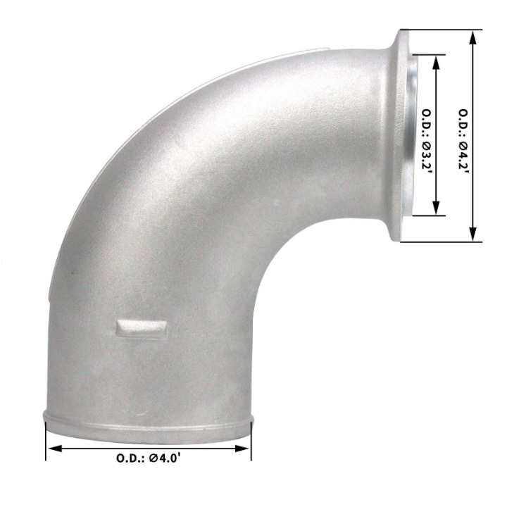 Detroit Diesel Series 60 Turbo Outlet Elbow 23539156 12.7L 14.0L for Trucks