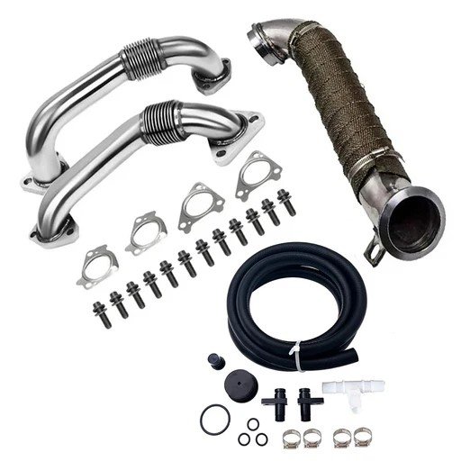 2004.5–2010 Duramax 6.6L Up-Pipe & 3″ Downpipe with CCV Reroute Kit