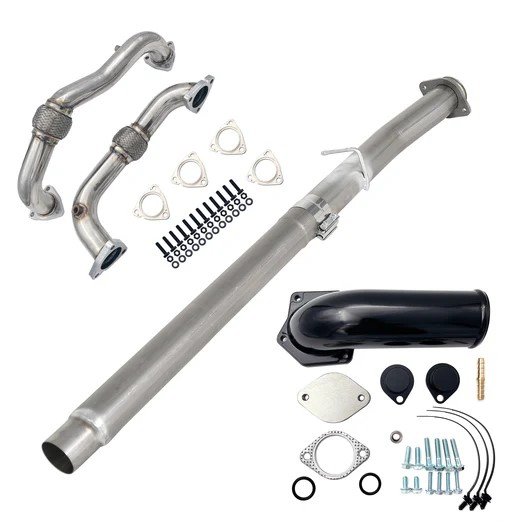 2008–2010 Ford 6.4L Powerstroke 4″ DPF & EGR Delete Kit – Cat Delete Exhaust Upgrade